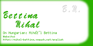 bettina mihal business card